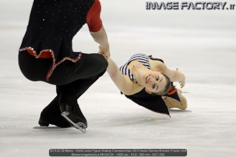 2013-02-28 Milano - World Junior Figure Skating Championships 2913 Haven Denney-Brandon Frazier USA.jpg